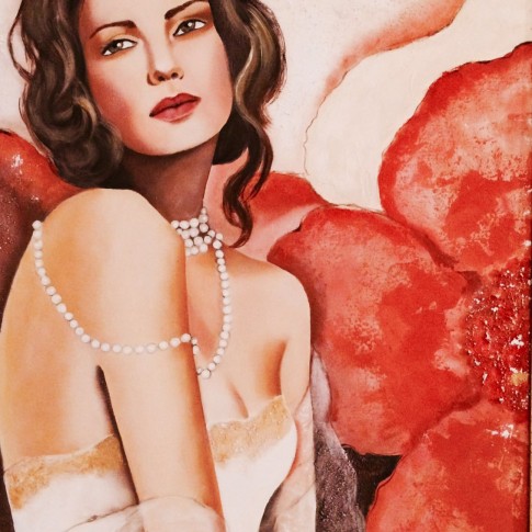 La sposa, quadro olio su tela © Silvana Martini