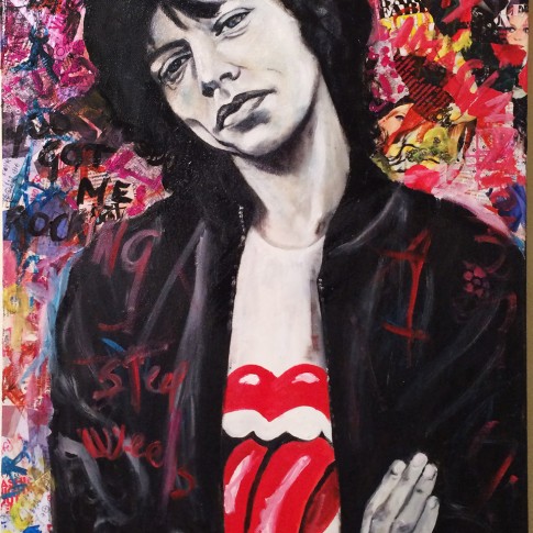 Ritratto di Mick Jagger, Rolling Stones, Silvana Martini