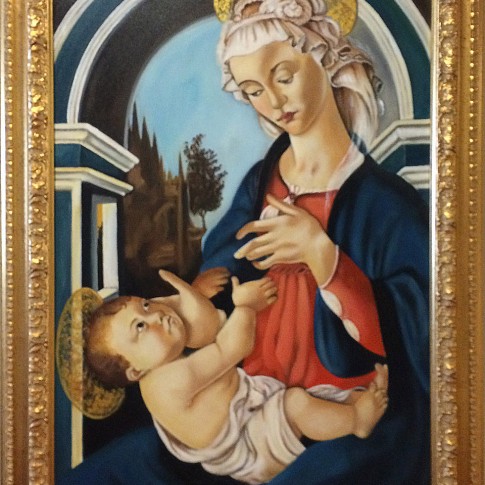 Botticelli, riproduzione Madonna con bambino © Silvana Martini